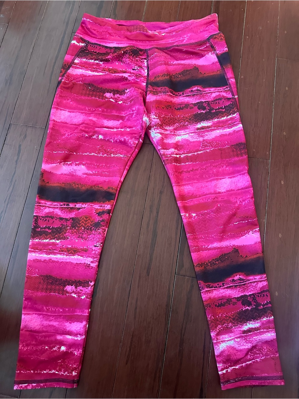 RBX Active High-Rise Pink Abstract Leggings XL EUC